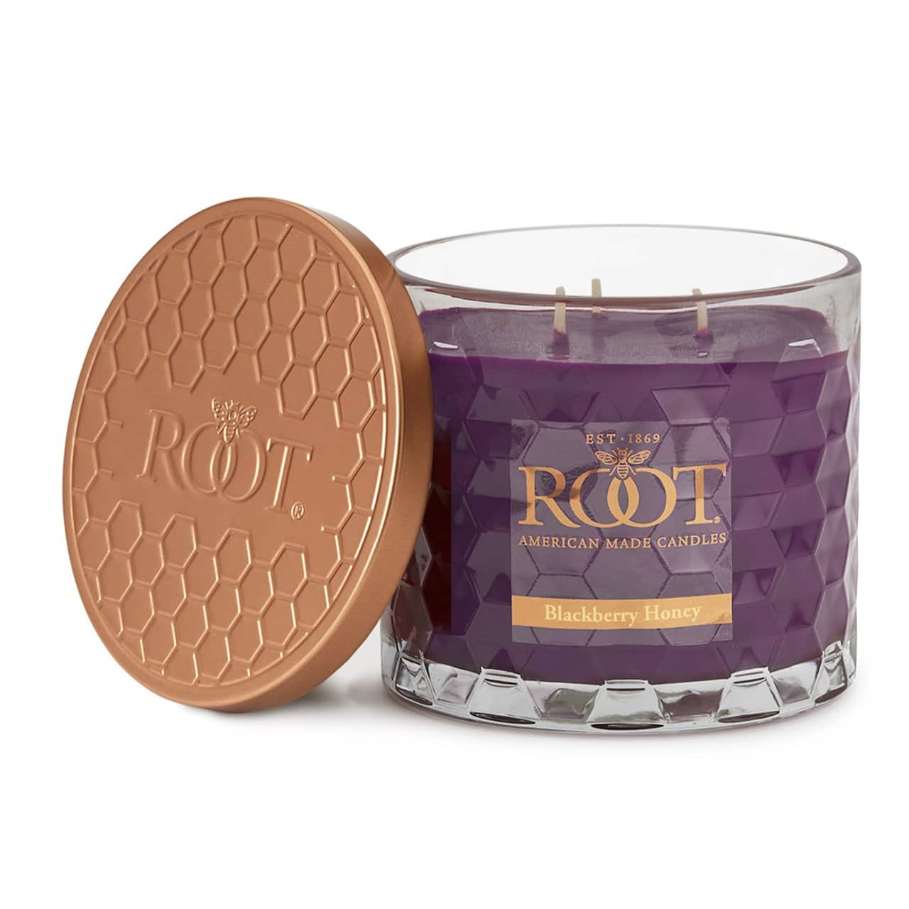 Root Candles Signature 3-Wick Honeycomb Beeswax Blend Jar Candle